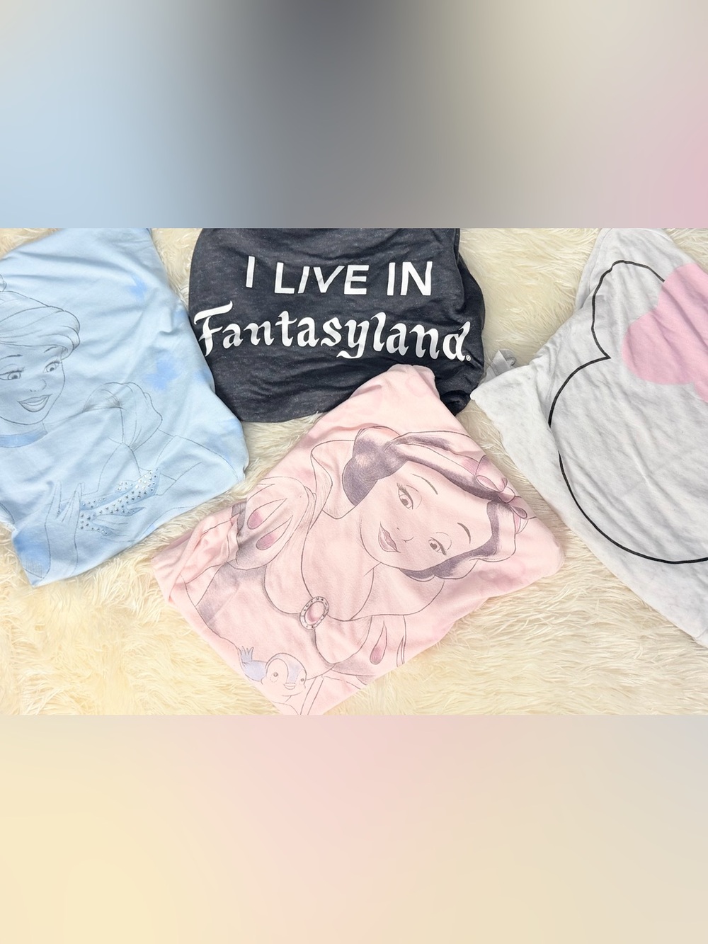 Lot 4 Disney Parks Fantasyland Princess Cinderella Snow White Minnie S/M bundle